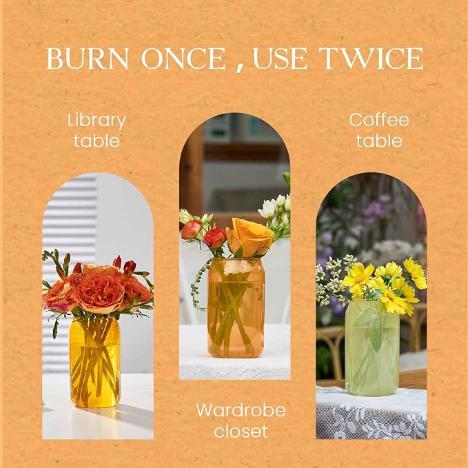 M&SENSE Orange&Goji Candles for Home Scented, 10.6 Oz Soy Wax Candles Non Toxic - Image 6