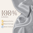 LULUSILK 100% Mulberry Silk Lined Sleep Cap, Adjustable Silk Hair Wrap - Image 2