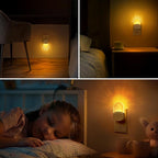 DORESshop Led Night Lights Plug into Wall, 4 Packs Amber Dimmable Dusk to Dawn - Image 7
