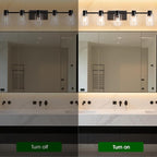 5-Light Modern Vanity Light Fixtures Over Mirror, Matte Black Bathroom Light - Image 4