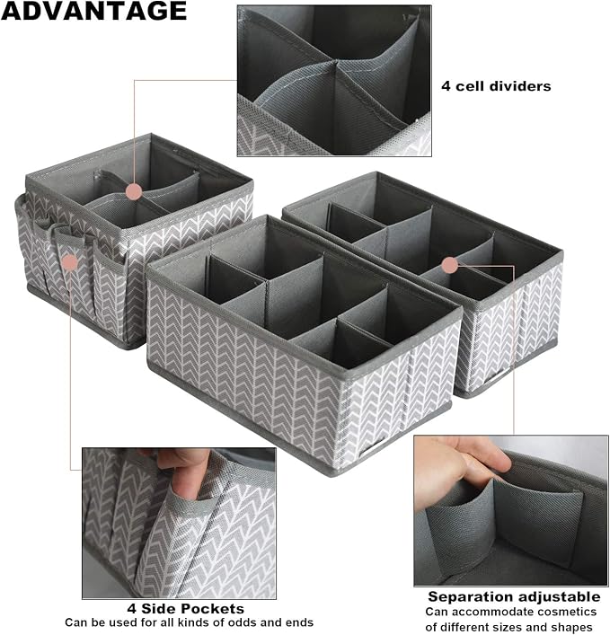 VERONLY Cosmetic Storage Bins Makeup Organizer, Adjustable Multifunction - Image 2