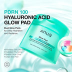 Anua PDRN 100 Hyaluronic Acid Pad, Hydrating Dual-Textured Toner Pads, Salmon - Image 2