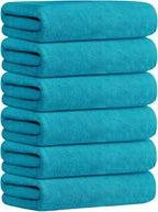JML Large Microfiber Bath Towels Set of 6, Super Absortbent, Fast Drying by JML