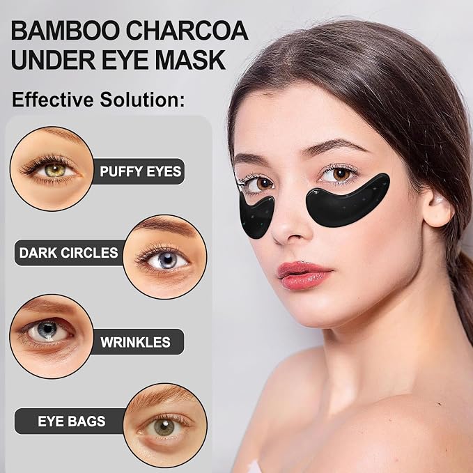 Eye Mask - 30 Pairs Bamboo Charcoal Under Eye Patches Skin Care Products - Eye - Image 2