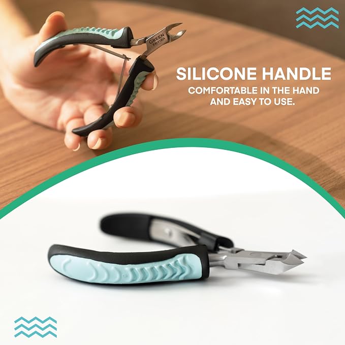 Cuticle Trimmer with Non-Slip Grip Handle Professional Stainless Steel Cuticle - Image 5