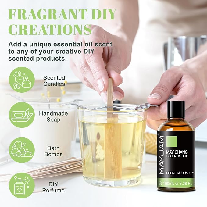MAYJAM May Chang Essential Oils 3.38 FL.OZ Pure May Chang Oil - Image 7