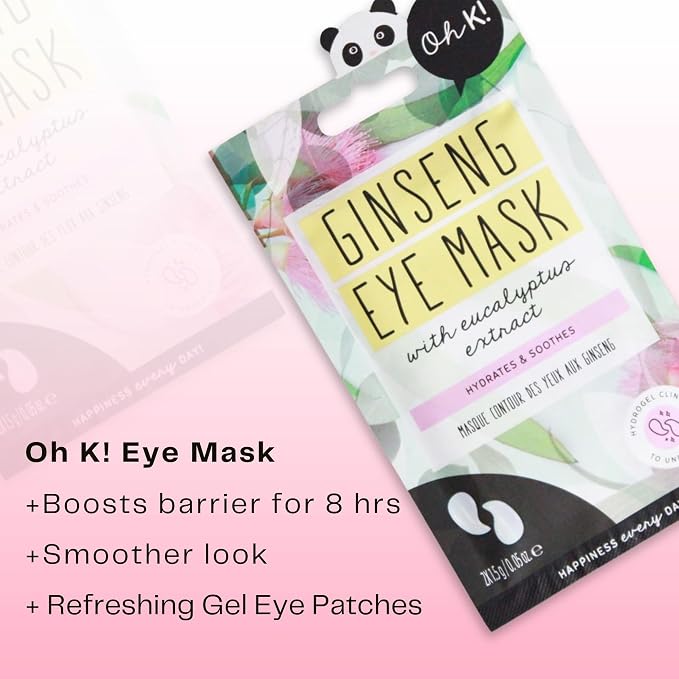 Oh K! Eye Mask - Ginseng and Eucalyptus - Hydrating Under Eye Patches - - Image 6