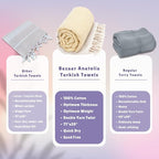 Bazaar Anatolia Turkish Beach Towel 100% Cotton Bath Towels 71x39 Quick Dry - Image 4