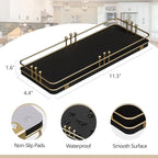 Bathroom Vanity Tray for Countertop Toiletries Perfume Makeup Soap Dispenser - Image 2
