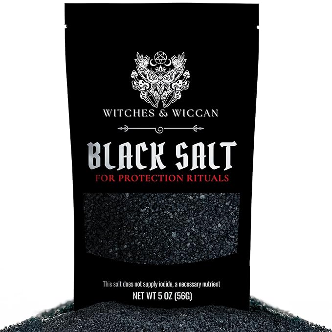 Black Salt for Protection Rituals & Wiccan Spells, Handcrafted Negative Energy by WitchesandWiccan