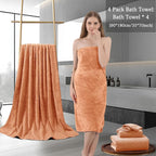 4 Piece Extra Large Bath Towels Set 35x70 Inches - Image 5