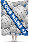 Custom Volleyball Blanket, Personalized Sport Throw by Padumuttara
