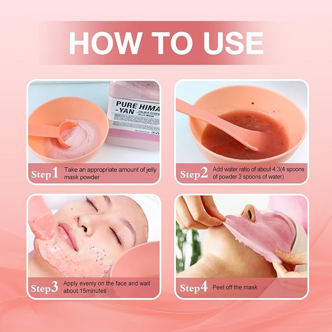 Jelly Mask for Facials Professional, Hydrating & Moisturizing Peel-Off Natural - Image 4