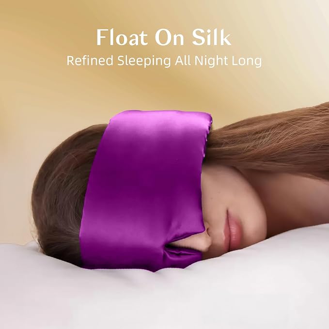 Silk Sleep Mask for Women and Men, Side Sleeper, 22 Momme Pure Mulberry Silk - Image 4