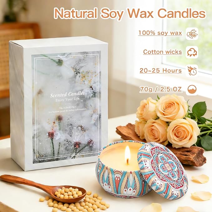 Scented Candles Gift Set, 12 Pack Home Fragrance - Image 2