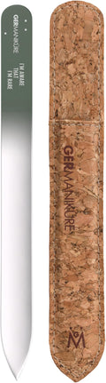 GERMANIKURE Glass Nail File in Cork Sleeve by GERMANIKURE
