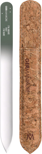 GERMANIKURE Glass Nail File in Cork Sleeve by GERMANIKURE