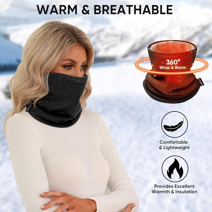 TICONN Neck Gaiter Face Cover Scarf, Neck Warmer Breathable Sun & Wind-proof - Image 4