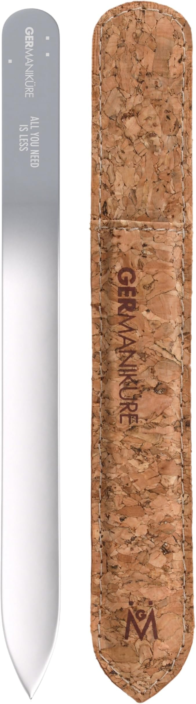 GERMANIKURE Glass Nail File in Cork Sleeve by GERMANIKURE