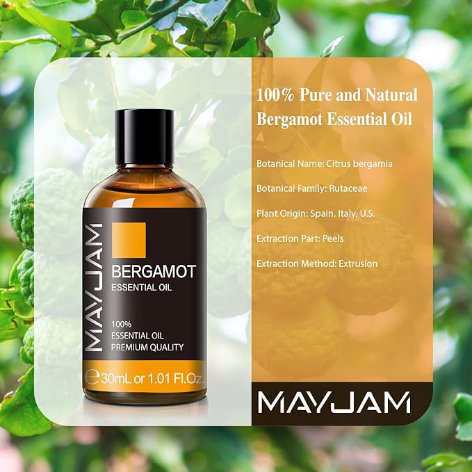 Bergamot Essential Oil 30ml/1.01fl.oz, MAYJAM Premium Bergamot Oils - Image 3