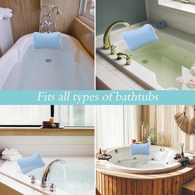 Bath Pillows for tub, Home Spa Pillows for Bathtub, Hot Tub, Head and Neck - Image 6