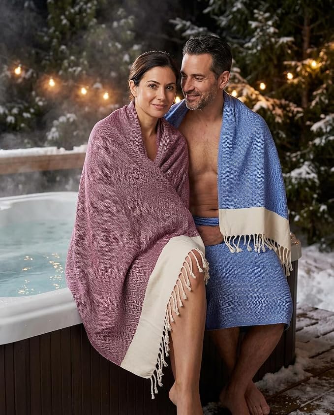 Bazaar Anatolia Turkish Beach Towel 100% Cotton Bath Towels 71x39 Quick Dry - Image 2