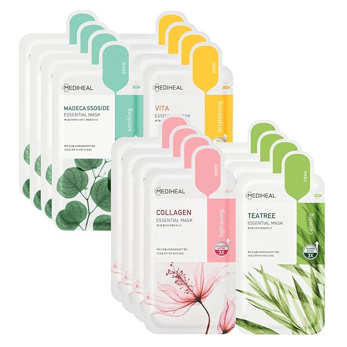 Mediheal Sheet Mask New Essential HERO 16 pack | Korean Skincare Facial Sheet by MEDIHEAL