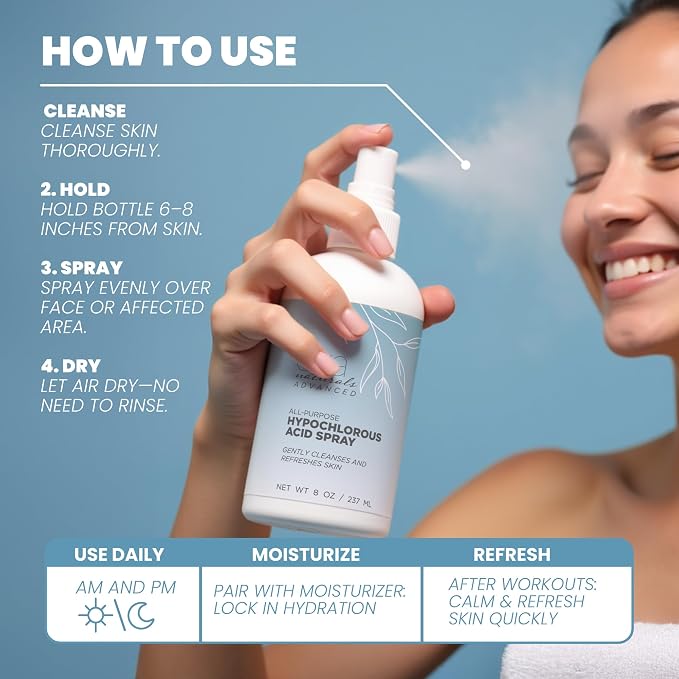 Hypochlorous Acid Spray for Face & Body, HOCl Facial Cleanser Mist - Image 5