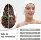 Sleep Cap Bonnet for Sleeping, Adjustable Cooling Ice Silk Lined Hair Bonnets - Image 4
