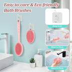 Silicone Back & Body Scrubber Set 2PCS, 13.4'' Gentle Exfoliating Back Scrubber - Image 6
