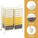 Giantex 20 Drawer Rolling Storage Cart Tools Scrapbook Paper Office School - Image 7