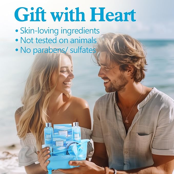 Bath and Body Gift Set for Women, Body & Earth Ocean Gift Basket, Body Lotion - Image 4