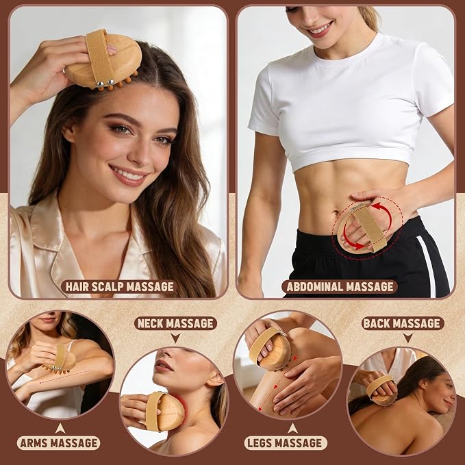 ProSuites Wooden Meridian Massage Body Brush - Image 5