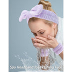 VELSCRUN Spa Headbands for Wash Face, Makeup Headband, Facial Skincare Headbands - Image 2