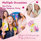 60PCS Spa Party Supplies for Girls, Include Face Masks, Hand Cream, Lip Balm - Image 3