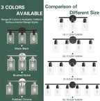 Espird 6 Lights Bathroom Vanity Light Fixtures Matte Black, Rustic Farmhouse - Image 8