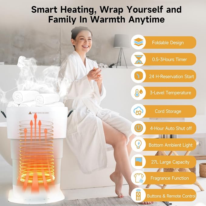 LIONROGE 27L Upgrade Foldable Towel Warmer - Image 3