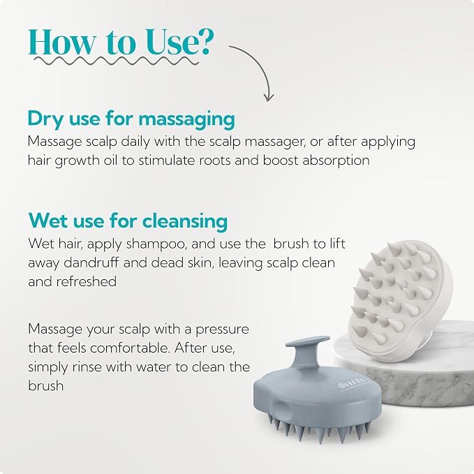 HEETA Scalp Massager 2 Pack for Hair Growth, Soft Silicone Bristles to Remove - Image 5