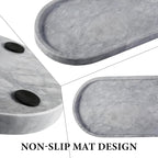 Koville Grey Marble Tray for Bathroom Countertop, Stone Catchall Trays for - Image 3