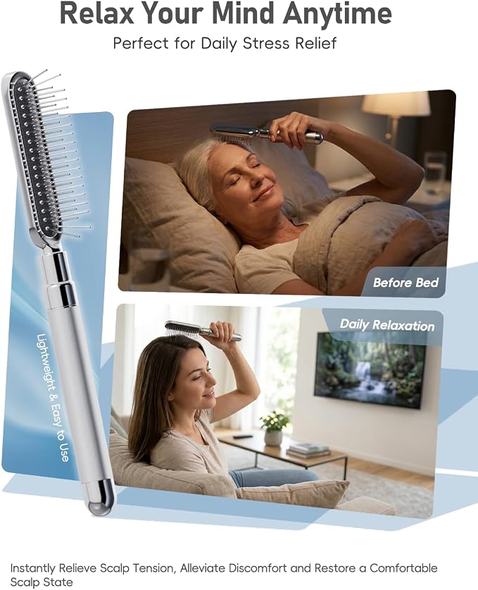 Electric Scalp Massager – Deep Relaxation Vibrating Head Massager, Stress - Image 4