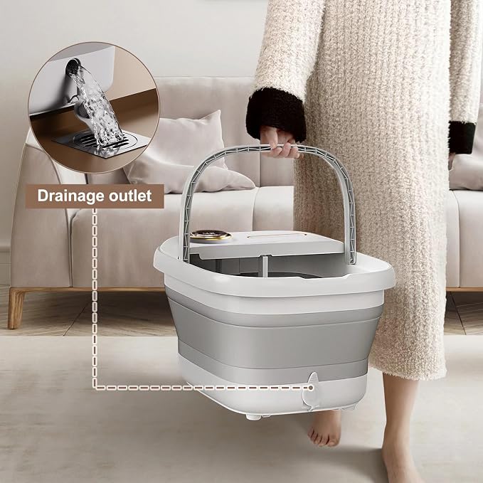 KASJ Collapsible Foot Spa with Electric Rotary and Hydro-Jet Massage, Foot Bath - Image 8