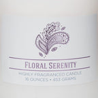Carolina Floral Serenity Scented Candle, 16 oz Wellness Relaxing Aromatherapy - Image 4