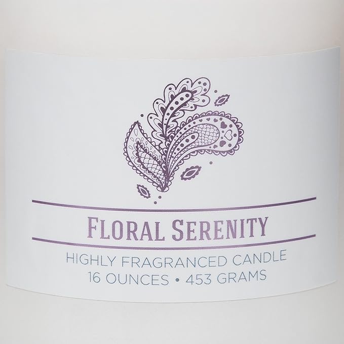 Carolina Floral Serenity Scented Candle, 16 oz Wellness Relaxing Aromatherapy - Image 4