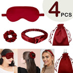 4Pcs Silk Sleep Masks Satin Eye Mask Silky Eyes Cover Blindfold Eyeshade - Image 2