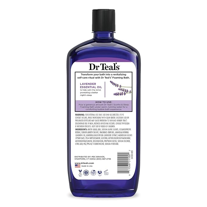 Dr Teal's Foaming Bath with Pure Epsom Salt, Lavender & Eucalyptus, 34 fl oz - Image 12
