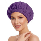 Reusable Shower Cap for Women, Large Waterproof Shower Bonnet by Edoneery