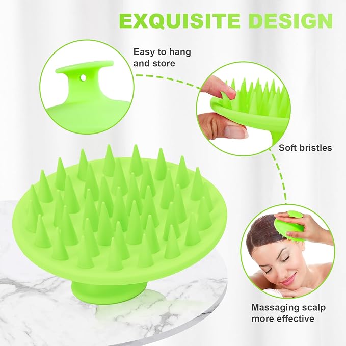 Meartchy Silicone Scalp Massager Shampoo Brush, Scalp Brush - Image 3