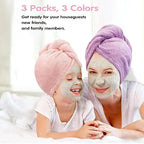 3 Pack Microfiber Hair Towel Wrap - Image 8