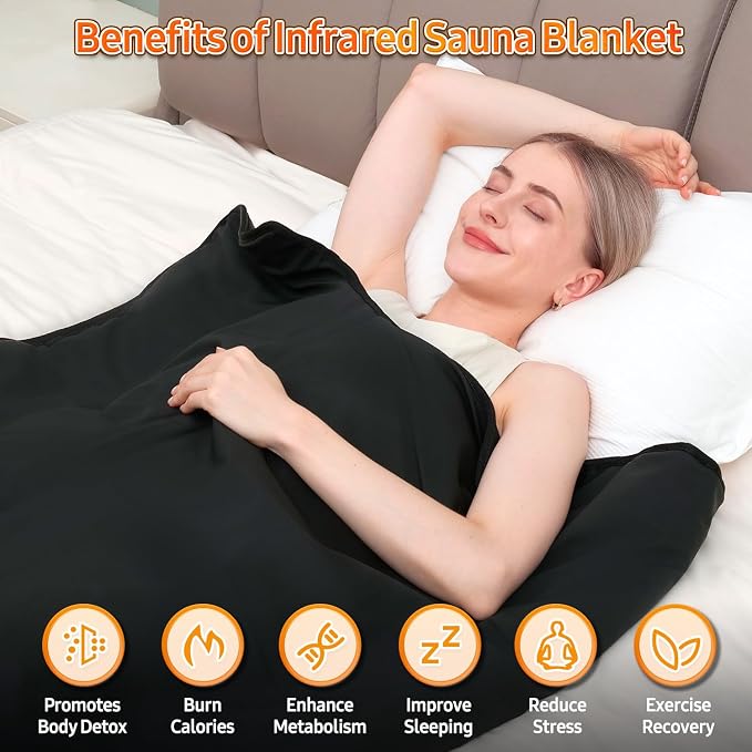 Infrared Sauna Blanket for Home: Skin-Friendly PVC Leather Large Portable - Image 2