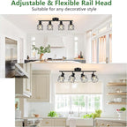 Baocuz 4-Lights Semi Flush Mount Ceiling Light, Adjustable Multi-Directional - Image 5